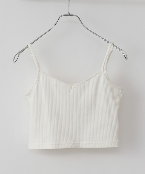 COLONY 2139(コロニートゥーワンスリーナイン)の「【UVカット】ランダムテレコ2WAY短丈キャミソール(ストラップ調整可能)(キャミソール・レディース・オフホワイト/ブラック/ブルー系その他・FREE)」の21枚目の写真