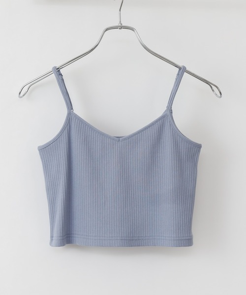 COLONY 2139(コロニートゥーワンスリーナイン)の「【UVカット】ランダムテレコ2WAY短丈キャミソール(ストラップ調整可能)(キャミソール・レディース・オフホワイト/ブラック/ブルー系その他・FREE)」の18枚目の写真