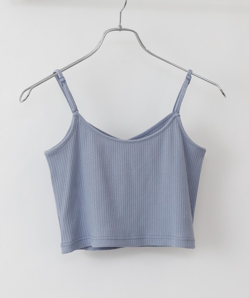 COLONY 2139(コロニートゥーワンスリーナイン)の「【UVカット】ランダムテレコ2WAY短丈キャミソール(ストラップ調整可能)(キャミソール・レディース・オフホワイト/ブラック/ブルー系その他・FREE)」の15枚目の写真