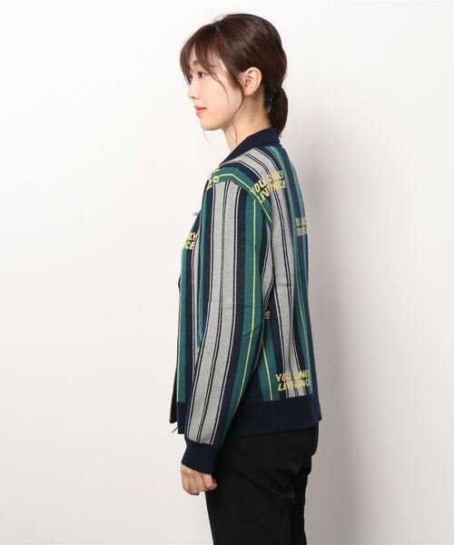 atmos pink(アトモスピンク)の「atmos pink フロントファスナー柄 カーデ(カーディガン/ボレロ・レディース・グリーン/ブラウン/ブルー・FREE)」の5枚目の写真