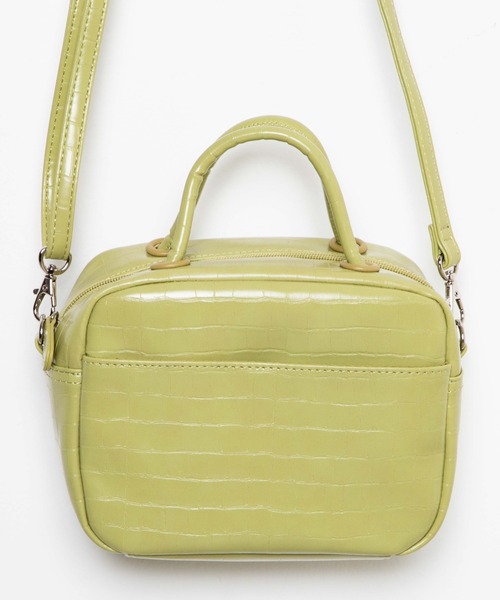 WEGO（ウィゴー）の「WEGO/スクエアボストンショルダーバッグ（ショルダーバッグ・レディース・ライム/オフホワイト/ブラック/ライトブラウン・FREE）」の19枚目の写真