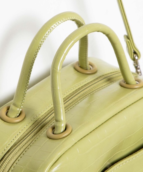 WEGO（ウィゴー）の「WEGO/スクエアボストンショルダーバッグ（ショルダーバッグ・レディース・ライム/オフホワイト/ブラック/ライトブラウン・FREE）」の20枚目の写真