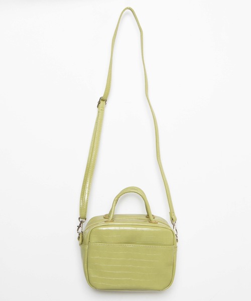 WEGO（ウィゴー）の「WEGO/スクエアボストンショルダーバッグ（ショルダーバッグ・レディース・ライム/オフホワイト/ブラック/ライトブラウン・FREE）」の17枚目の写真