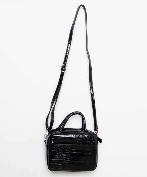WITAS ショルダーバッグ ブラック WEGO（ウィゴー）の「WEGO/スクエアボストンショルダーバッグ