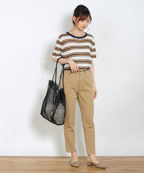 Crisp（クリスプ）の「メッシュトートバッグ（トートバッグ・レディース・ブラック/ブラウン/アイボリー・FREE）」の4枚目の写真