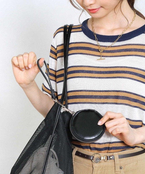 Crisp（クリスプ）の「メッシュトートバッグ（トートバッグ・レディース・ブラック/ブラウン/アイボリー・FREE）」の7枚目の写真