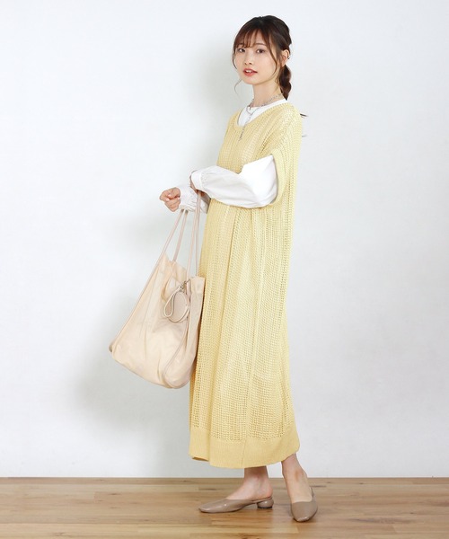 Crisp（クリスプ）の「メッシュトートバッグ（トートバッグ・レディース・ブラック/ブラウン/アイボリー・FREE）」の9枚目の写真