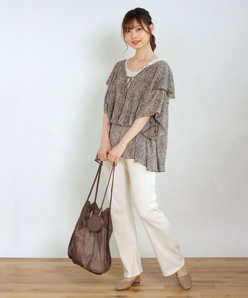 Crisp（クリスプ）の「メッシュトートバッグ（トートバッグ・レディース・ブラック/ブラウン/アイボリー・FREE）」の14枚目の写真