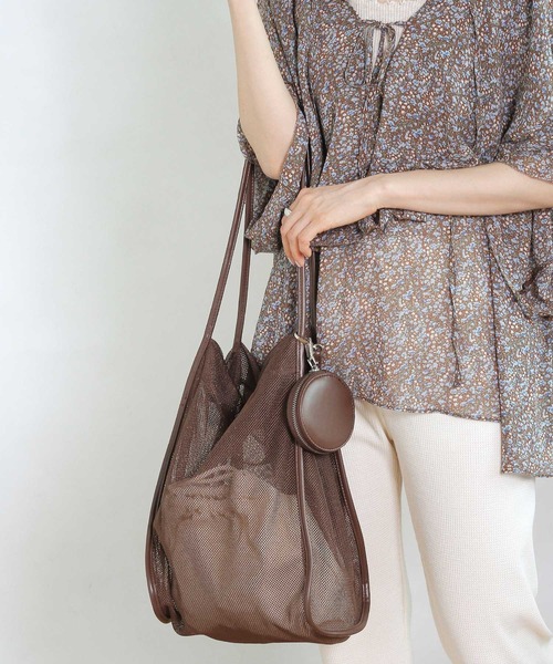 Crisp（クリスプ）の「メッシュトートバッグ（トートバッグ・レディース・ブラック/ブラウン/アイボリー・FREE）」の15枚目の写真