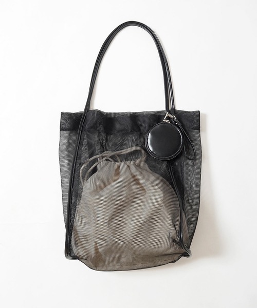 Crisp（クリスプ）の「メッシュトートバッグ（トートバッグ・レディース・ブラック/ブラウン/アイボリー・FREE）」の19枚目の写真