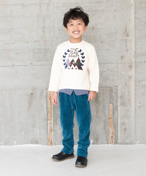 RAGMART（ラグマート）の「ニットコールストレッチパンツ（その他パンツ・キッズ・ブルー/レッド/アイボリー・100cm/110cm/120cm/130cm）」の7枚目の写真