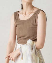 Kastane | ランダムリブBACK開きタンク(タンクトップ)