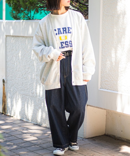 PairPair（ペアペア）の「ボーイフレンドカーディガン（ユニセックス）（カーディガン/ボレロ・メンズ・マスタード/オートミール/スミクロ/グレイッシュブルー・FREE）」の14枚目の写真