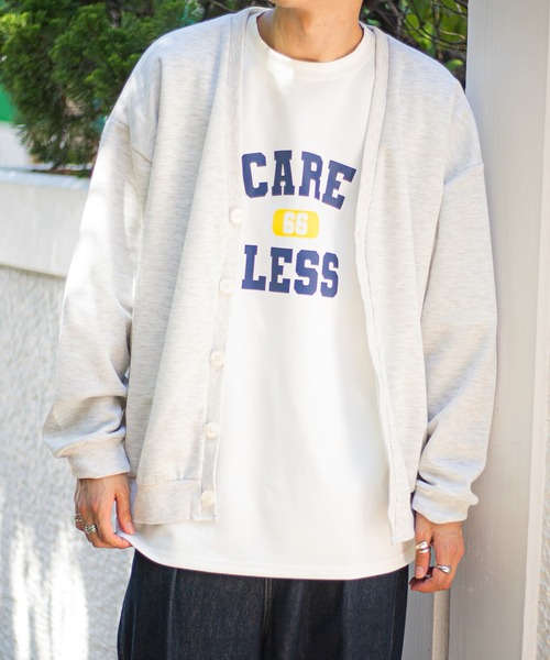 PairPair（ペアペア）の「ボーイフレンドカーディガン（ユニセックス）（カーディガン/ボレロ・メンズ・マスタード/オートミール/スミクロ/グレイッシュブルー・FREE）」の20枚目の写真