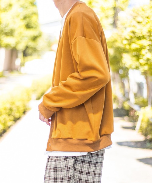 PairPair（ペアペア）の「ボーイフレンドカーディガン（ユニセックス）（カーディガン/ボレロ・メンズ・マスタード/オートミール/スミクロ/グレイッシュブルー・FREE）」の17枚目の写真