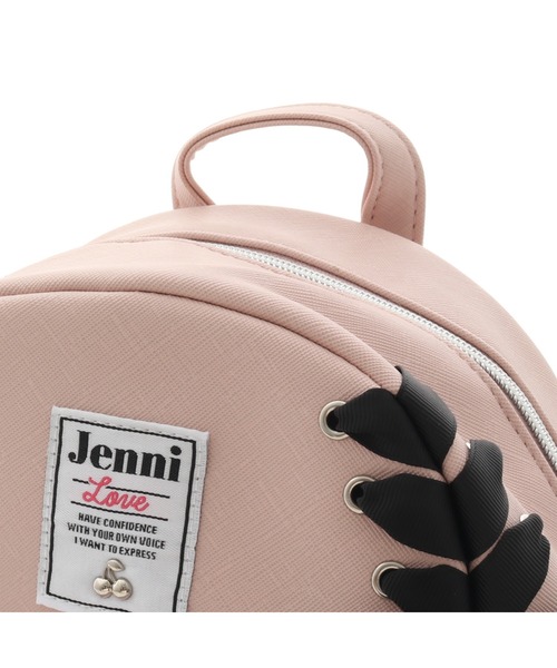 JENNI love(ジェニィラブ)の「サイドレースアップミニリュック(バックパック/リュック・キッズ・ピンク/ブラック/オフホワイト・F)」の16枚目の写真