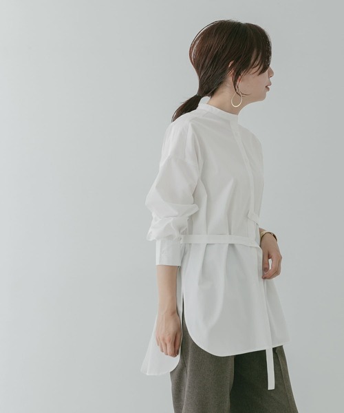 KBF+(ケービーエフプラス)の「KBF+ ボリュームタックベルトシャツ∴(シャツ/ブラウス・レディース・ベージュ・ONE)」の18枚目の写真