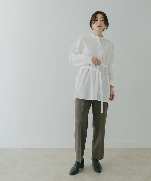 KBF+(ケービーエフプラス)の「KBF+ ボリュームタックベルトシャツ∴(シャツ/ブラウス・レディース・ベージュ・ONE)」の20枚目の写真