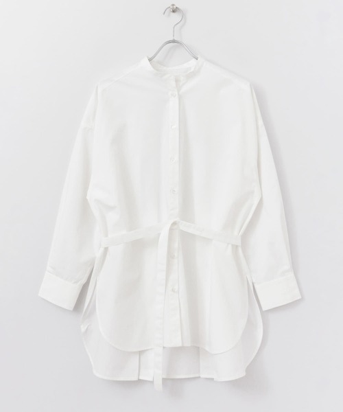 KBF+(ケービーエフプラス)の「KBF+ ボリュームタックベルトシャツ∴(シャツ/ブラウス・レディース・ベージュ・ONE)」の4枚目の写真