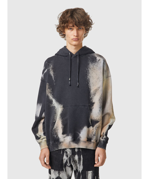 DIESEL(ディーゼル)の「メンズ パーカー ルーズフィット オーガニックコットン(パーカー・メンズ・ブラック系その他・MEDIUM/X-SMALL/X-LARGE/LARGE/SMALL/XX-LARGE/XXX-LARGE)」の4枚目の写真