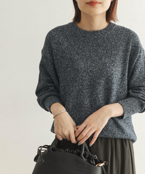 FORK&SPOON(フォークアンドスプーン)の「FORK&SPOON リリーヤーンニットプルオーバー(ニット/セーター・レディース・ホワイト系その他/ブルー系その他・ONE)」の2枚目の写真