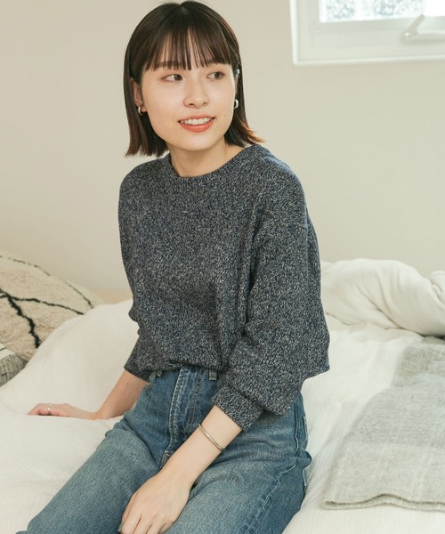 FORK&SPOON(フォークアンドスプーン)の「FORK&SPOON リリーヤーンニットプルオーバー(ニット/セーター・レディース・ホワイト系その他/ブルー系その他・ONE)」の15枚目の写真