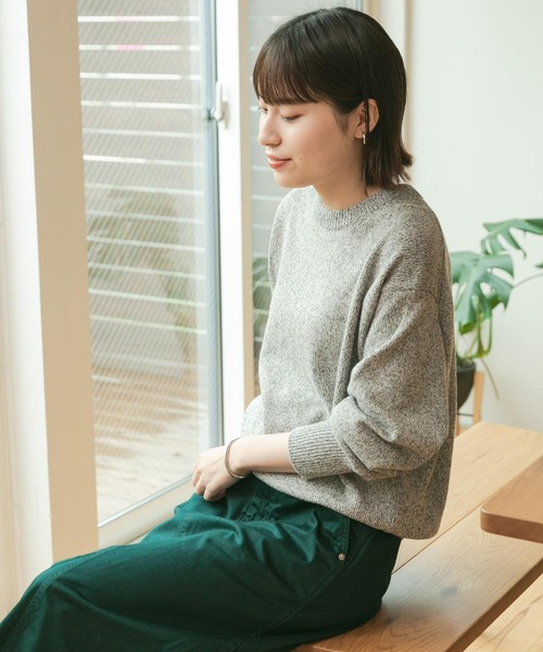 FORK&SPOON(フォークアンドスプーン)の「FORK&SPOON リリーヤーンニットプルオーバー(ニット/セーター・レディース・ホワイト系その他/ブルー系その他・ONE)」の13枚目の写真