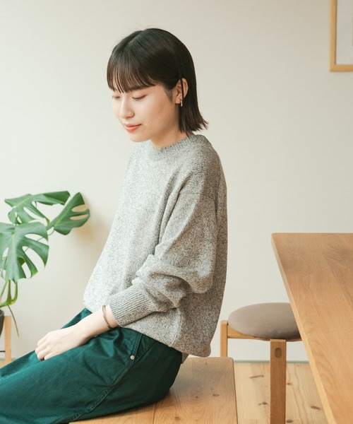 FORK&SPOON(フォークアンドスプーン)の「FORK&SPOON リリーヤーンニットプルオーバー(ニット/セーター・レディース・ホワイト系その他/ブルー系その他・ONE)」の6枚目の写真