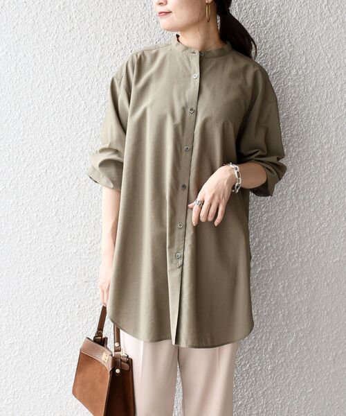 SHIPS(シップス)の「〈手洗い可能〉MANTECOシャツ◆(シャツ/ブラウス・レディース・オフホワイト/オリーブ/ピンク・36/38)」の19枚目の写真