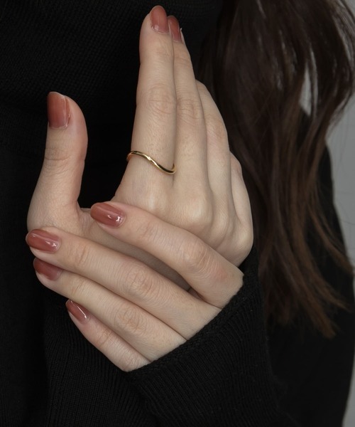 SMELLY(スメリー)の「silver925ウェーブリング(リング・レディース・ゴールド/シルバー・-)」の1枚目の写真