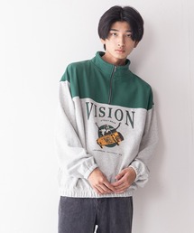 【VISION STREET WEAR/ビジョンストリートウェア】スタンドハーフＺＩＰスウェットトレーナー