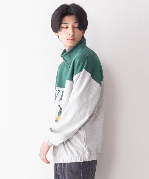 VISION STREET WEAR(ヴィジョンストリートウェア)の「【VISION STREET WEAR/ビジョンストリートウェア】スタンドハーフZIPスウェットトレーナー(スウェット・メンズ・チャコールグレー/グリーン/ブルー系その他/ワイン・MEDIUM/LARGE/X-LARGE)」の22枚目の写真