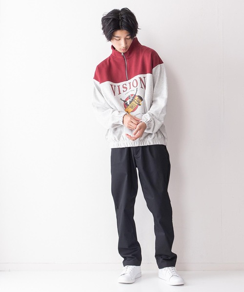 VISION STREET WEAR(ヴィジョンストリートウェア)の「【VISION STREET WEAR/ビジョンストリートウェア】スタンドハーフZIPスウェットトレーナー(スウェット・メンズ・チャコールグレー/グリーン/ブルー系その他/ワイン・MEDIUM/LARGE/X-LARGE)」の13枚目の写真