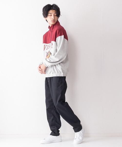 VISION STREET WEAR(ヴィジョンストリートウェア)の「【VISION STREET WEAR/ビジョンストリートウェア】スタンドハーフZIPスウェットトレーナー(スウェット・メンズ・チャコールグレー/グリーン/ブルー系その他/ワイン・MEDIUM/LARGE/X-LARGE)」の12枚目の写真