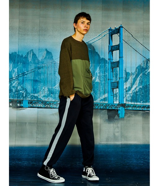 AlexanderLeeChang（アレキサンダーリーチャン）の「AlexanderLeeChang/アレキサンダーリーチャン　BOMBER HEAT SWEAT PT　AC042112（スウェットパンツ・メンズ・ネイビー/ブラウン/グレー・2/3）」の12枚目の写真