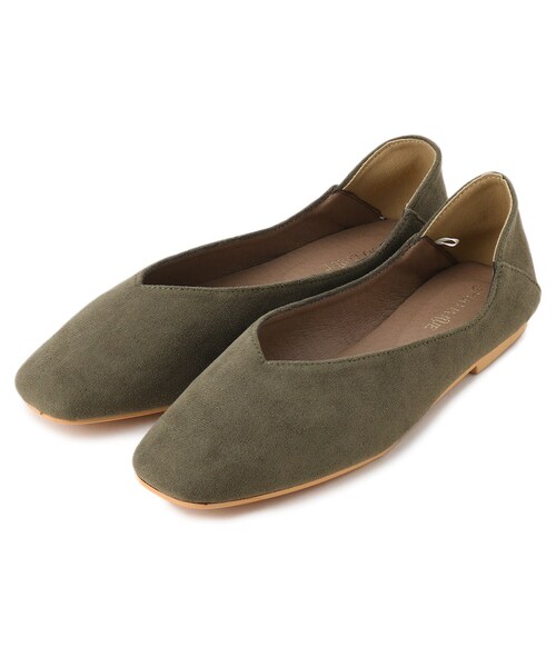 SHOO・LA・RUE（シューラルー）の「◆かかとやわらかスクエアパンプス（パンプス・レディース・ブラック/サンドベージュ/ピンク系9/カーキ・25/40/45/30/35/50）」の3枚目の写真