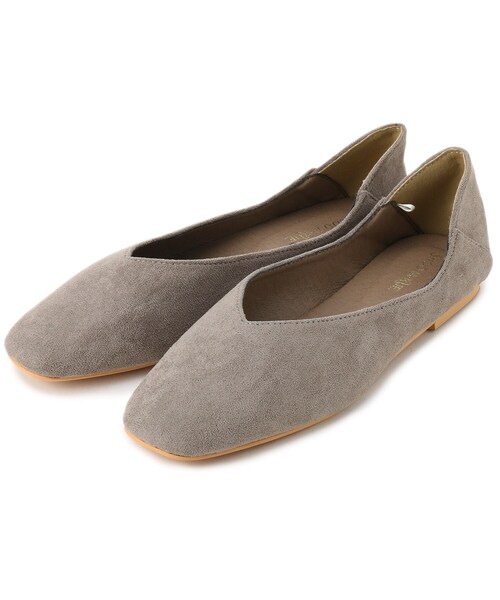 SHOO・LA・RUE（シューラルー）の「◆かかとやわらかスクエアパンプス（パンプス・レディース・ブラック/サンドベージュ/ピンク系9/カーキ・25/40/45/30/35/50）」の2枚目の写真