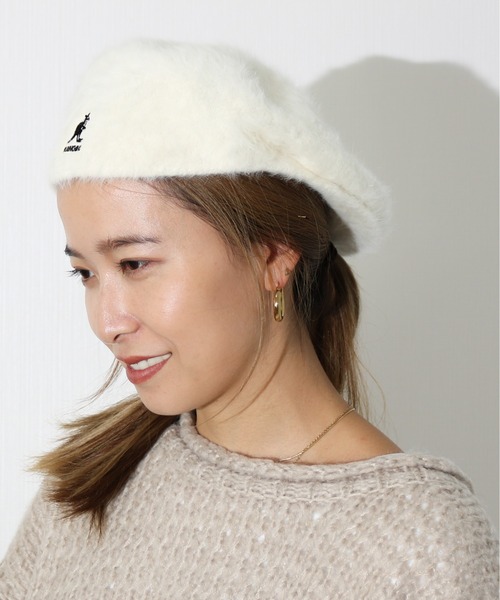 KANGOL／カンゴール　ロゴ刺繍入り アンゴラ ハンチング