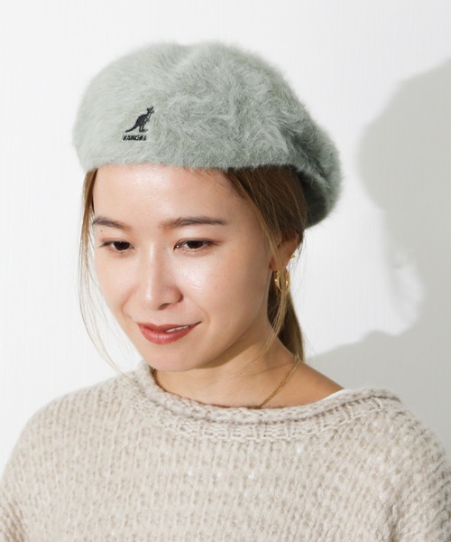 KANGOL／カンゴール　ロゴ刺繍入り アンゴラ ハンチング
