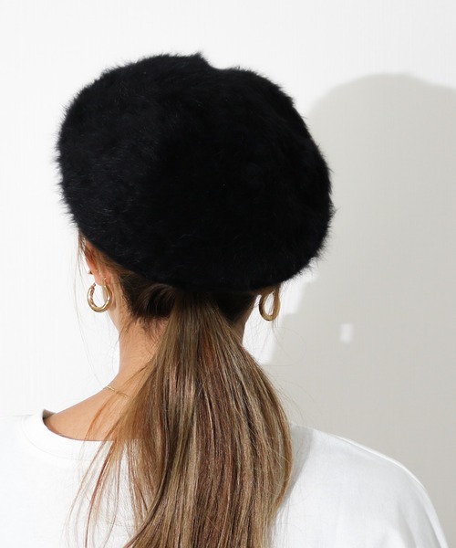 KANGOL／カンゴール　ロゴ刺繍入り アンゴラ ハンチング