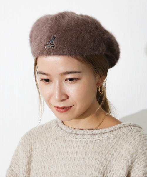 KANGOL／カンゴール　ロゴ刺繍入り アンゴラ ハンチング