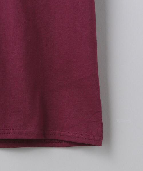 6（ロク）の「＜6(ROKU)＞OLD IS NEW-NEW T-SHIRT/Tシャツ◆（Tシャツ/カットソー・レディース・ワインレッド/ホワイト/ライラック・L/M）」の9枚目の写真