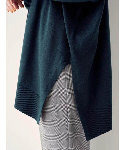 YECCA VECCA（イェッカヴェッカ）の「2wayサイドスリットロングニット＊（ニット/セーター・レディース・チャコールグレー/ダークグリーン/杢グレー/ベージュ・FREE）」の13枚目の写真