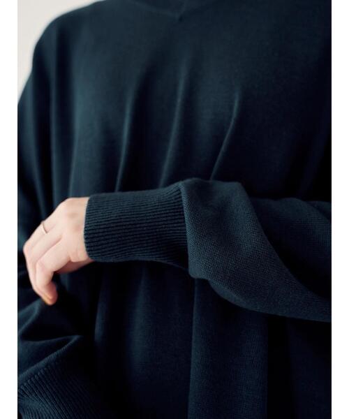 YECCA VECCA（イェッカヴェッカ）の「2wayサイドスリットロングニット＊（ニット/セーター・レディース・チャコールグレー/ダークグリーン/杢グレー/ベージュ・FREE）」の14枚目の写真