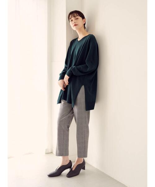 YECCA VECCA（イェッカヴェッカ）の「2wayサイドスリットロングニット＊（ニット/セーター・レディース・チャコールグレー/ダークグリーン/杢グレー/ベージュ・FREE）」の16枚目の写真