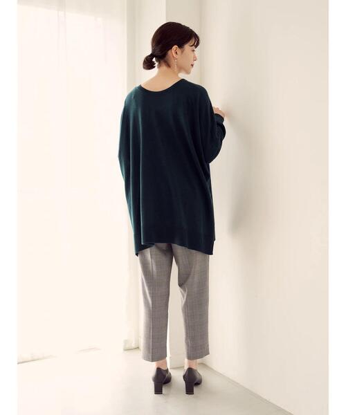 YECCA VECCA（イェッカヴェッカ）の「2wayサイドスリットロングニット＊（ニット/セーター・レディース・チャコールグレー/ダークグリーン/杢グレー/ベージュ・FREE）」の19枚目の写真