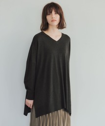 YECCA VECCA | 2wayサイドスリットロングニット＊(ニット/セーター)