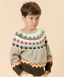 F.O.KIDS/エフオーキッズ フェアアイルニット 柄 アメカジ