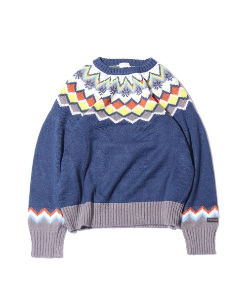 F.O.KIDS（エフオーキッズ）の「F.O.KIDS/エフオーキッズ フェアアイルニット 柄 アメカジ（ニット/セーター・キッズ・ベージュ/ネイビー/ブラウン/アイボリー・130/140）」の4枚目の写真