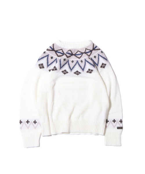 F.O.KIDS（エフオーキッズ）の「F.O.KIDS/エフオーキッズ フェアアイルニット 柄 アメカジ（ニット/セーター・キッズ・ベージュ/ネイビー/ブラウン/アイボリー・130/140）」の2枚目の写真